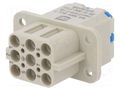 Connector: HDC; contact insert; female; 16A; 500V; Han Q; PIN: 9 HARTING 09120082733