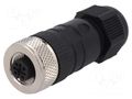 Connector: M12; plug; PIN: 5; female; straight; IP67; screw terminal LUMBERG AUTOMATION RKC5/9