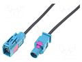Cable; Fakra socket,Fakra plug; straight; 1m 4CARMEDIA ZRS-FAKRA.M/F.01