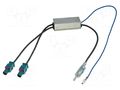 Cable; DIN plug,Fakra plug x2; straight 4CARMEDIA ZRS-SA2FD-DIN