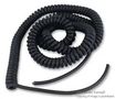 RETRACTILE CORD, 4 CONDUCTOR, 23AWG, BLACK, 2FT 7415