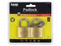 Padlock; shackle; Quan: 2pcs; brass; Protection: low (level 4) KASP KA-K12040D2
