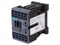 Contactor: 3-pole; NO x3; Auxiliary contacts: NO; 24VDC; 9A; 3RT20 SIEMENS 3RT2016-2BB41