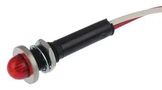 PANEL MOUNT INDICATOR, LED, 9.65MM, RED, 24V 6091M1-24V