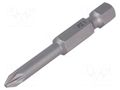 Screwdriver bit; Pozidriv®; PZ1; Overall len: 50mm; PROFESSIONAL WIHA WIHA.7042Z/PZ1/50