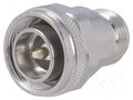 Adapter; 4,3-10 plug,N socket; Insulation: PTFE; 6GHz; 50Ω TELEGÄRTNER J01027A0023