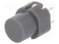 Switch: keypad; Pos: 2; SPST-NO; 0.01A/35VDC; grey; none; THT; 1.3N HIGHLY ELECTRIC KS01-BV-GREY