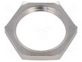 Nut; with earthing; M25; brass; Thk: 4.2mm; Spanner: 30mm; Pitch: 1.5 LAPP SM-PE-M25