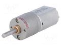Motor: DC; with gearbox; POLOLU 20D; 6VDC; 3.2A; Shaft: D spring POLOLU POLOLU-3468