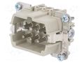 Connector: HDC; male; PIN: 6; size 6; contact insert; 500V; 16A; 6+PE WIELAND 70.310.0640.0
