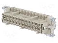 Connector: HDC; female; PIN: 24; size 24; contact insert; 500V; 16A WIELAND 70.300.2440.0