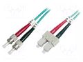 Fiber patch cord; OM3; SC/UPC,ST/UPC; 1m; 50/125um; LSZH; grey DIGITUS DK-2512-01/3