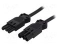 Cable; male,female; 250V; black; GESIS; 16A; 1x3; 4m; ways: 3 WIELAND 92.232.4000.1