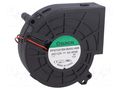 Fan: DC; blower; 12VDC; 97x95x33mm; 92.93m3/h; 63.2dBA; ball; 24AWG SUNON PF97331BX-B00U-A99