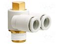 Push-in fitting; threaded,angled 90°; -1÷10bar; Thread: R 1/4" SMC KQ2Z06-02AS