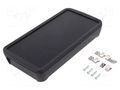 Enclosure: multipurpose; X: 90mm; Y: 200mm; Z: 34mm; BoPad; ABS; black BOPLA BOP-900-BE4MN-9005