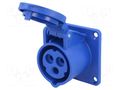 Connector: AC supply; socket; female; 16A; 230VAC; IEC 60309; IP54 PCE 313-6