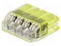 Quick splice; QLX; 20A; 300V; spring clamp; Contacts: copper; 12mm NICHIFU QLX4-YCL
