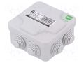 Enclosure: junction box; X: 102mm; Y: 102mm; Z: 47mm; IP55; grey ELEKTRO-PLAST NASIELSK EPN-2700-02