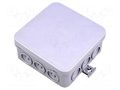 Enclosure: junction box; X: 85mm; Y: 85mm; Z: 39mm; wall mount; IP55 ELEKTRO-PLAST NASIELSK EPN-0297-00