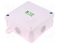 Enclosure: junction box; X: 98mm; Y: 98mm; Z: 46mm; wall mount; IP55 ELEKTRO-PLAST NASIELSK EPN-0290-00