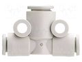 Tee fitting; plug-in; -1÷10bar; polypropylene; -5÷60°C SMC KQ2T12-00A