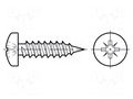 Screw; 2.9x22; Head: cheese head; Pozidriv; PZ1; ISO 7049; BN 13259 BOSSARD B2.9X22/BN13259
