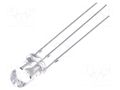 LED; yellow/blue; 5mm; 30°; Front: convex; 12÷15VDC; No.of term: 3 OPTOSUPPLY OSYBMC5B31A-12V