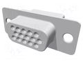 Connector: D-Sub HD; PIN: 15; female; for cable; straight; Size: 20 TE Connectivity 216164-1