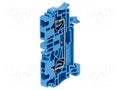 Splice terminal: rail; 2.5mm2; ways: 1; terminals: 2; blue; wemid WEIDMÜLLER ZDU2.5/BL