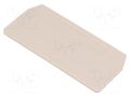 End/partition plate; beige; wemid; max.125°C; UL94V-0 WEIDMÜLLER ZAP/TW2/BE