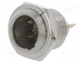 Connector: XLR mini; socket; male; PIN: 4; soldering; Ø11mm NINIGI MXLR-4W-C