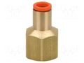 Push-in fitting; threaded,straight; -1÷10bar; brass; -5÷60°C SMC KQ2F10-02A