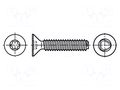 Screw; 3x12; Head: countersunk; Torx®; TX10; steel; zinc; DIN 7500 BOSSARD B3X12/BN11288