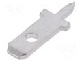 Terminal: flat; 2.8mm; 0.8mm; male; THT; brass; silver plated NINIGI LST1095