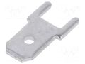 Terminal: flat; 4.8mm; 0.8mm; male; THT; brass; silver plated NINIGI LS1560