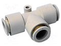 Tee fitting; reductive,plug-in; -1÷10bar; polypropylene; -5÷60°C SMC KQ2T06-04A