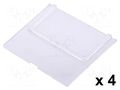 Divider; plastic; transparent; 85x1x75mm; 4pcs. ALLIT AG W-456590