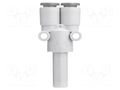 Tee fitting; reductive,plug-in; -1÷10bar; polypropylene; Øin: 8mm SMC KQ2X08-10A