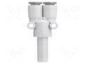 Tee fitting; reductive,plug-in; -1÷10bar; polypropylene; Øin: 4mm SMC KQ2X04-06A