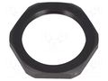 Nut; PG29; polyamide; Thk: 7mm; Spanner: 46mm; black; Thread: PG HUMMEL HUMMEL-1262290111