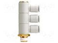 Push-in fitting; threaded,angled 90°; -1÷10bar; Thread: R 3/8" SMC KQ2VT10-03AS