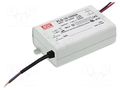 Power supply: switching; LED; 16.8W; 24÷48VDC; 350mA; 180÷295VAC MEAN WELL PLD-16-350B