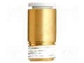 Push-in fitting; threaded,straight; -1÷10bar; brass; Thread: M5 SMC KQ2S06-M5A