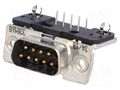 Connector: D-Sub; PIN: 9; socket; male; angled 90°; THT; UNC 4-40 TE Connectivity AMP-1-338168-2
