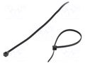 Cable tie; L: 120mm; W: 2.5mm; black; polyamide; 78.5N; Ømax: 30mm KSS WIRING CV-120SB