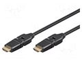 Cable; HDMI plug movable ±90°,both sides; 2m; black; HDMI 1.4 Goobay HDMI-HE120.020