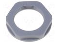 Nut; PG9; polyamide; 22mm; dark grey; Thread: PG; with flange HELUKABEL HELU-94251