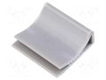 Self-adhesive cable holder; PVC; grey; Cable P-clips KSS WIRING FC-25