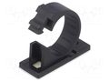 Screw down self-adhesive holder; 17mm; polyamide; black; UL94V-2 KSS WIRING 12J-S
